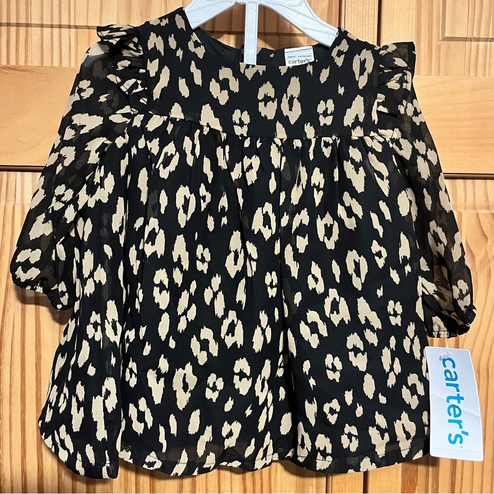 Carters 2pc leopard dress. - Picture 2 of 4